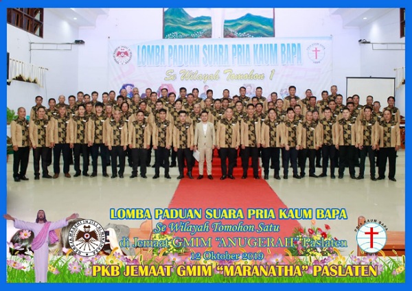 Walikota Tomohon Ikut Lomba Paduan Suara Pria Kaum Bapa GMIM