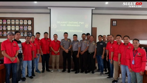 Audensi PWI Kabupaten Minahasa di Polres Minahasa
