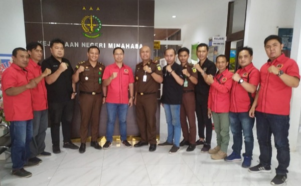 Audensi PWI Minahasa di Kejari Minahasa