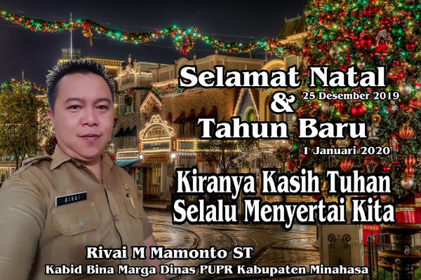 Kabid Binamarga Dinas PUPR Kabupaten Minahasa Mengucapkan Selamat Natal dan Tahun Baru