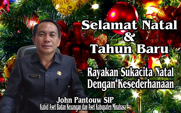 Kepala Bidang Aset Badan Keuangan dan Aset Kabupaten Minahasa Mengucapkan Selamat Natal dan Tahun Baru