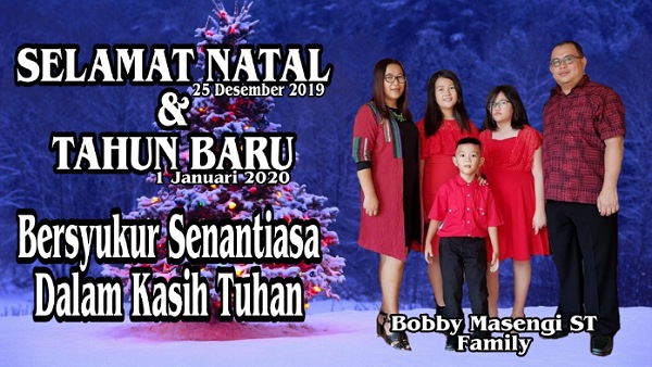 Kepala Bagian Pengadaan Barang dan Jasa Setdakab Minahasa Mengucapkan Selamat Natal & Tahun Baru