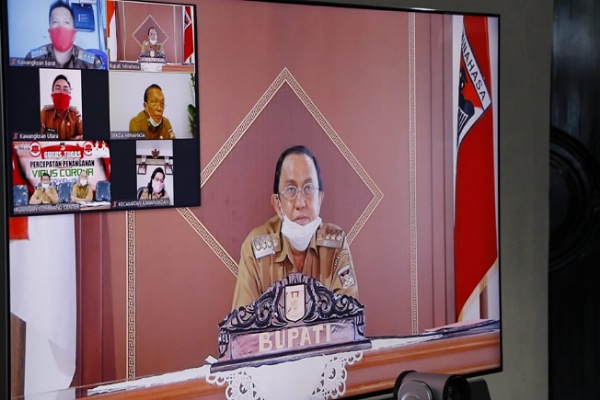 Bupati ROR Pimpin Rapat Penyelenggaraan Pemerintah Termasuk Penanganan Covid 19