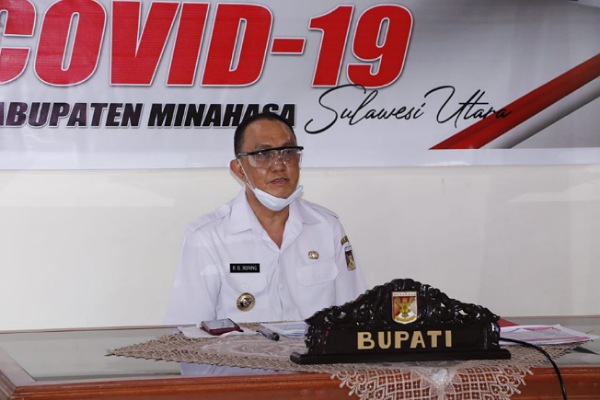 Ikut Rakorev, Bupati ROR Sampaikan Pencegahan Covid 19 di Minahasa