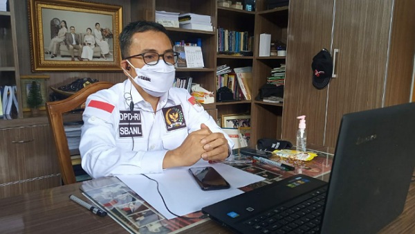 Senator SBAN Liow Ikut Sidang Paripurna DPD-RI Dari Kediamannya