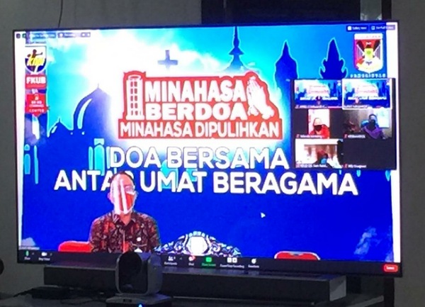 Bupati Royke Doa Bersama FKUB Dalam Rangka HUT KNPI Ke-47 Untuk Pemulihan Minahasa