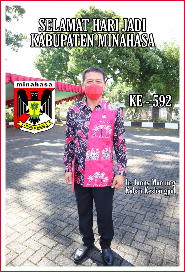 Ir. Janny Moniung, Kaban Kesbangpol, Mengucapkan Selamat HUT Minahasa