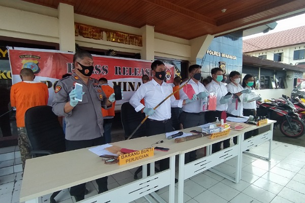 Polres Minahasa Press Release Penanganan Kasus Awal Tahun 2021