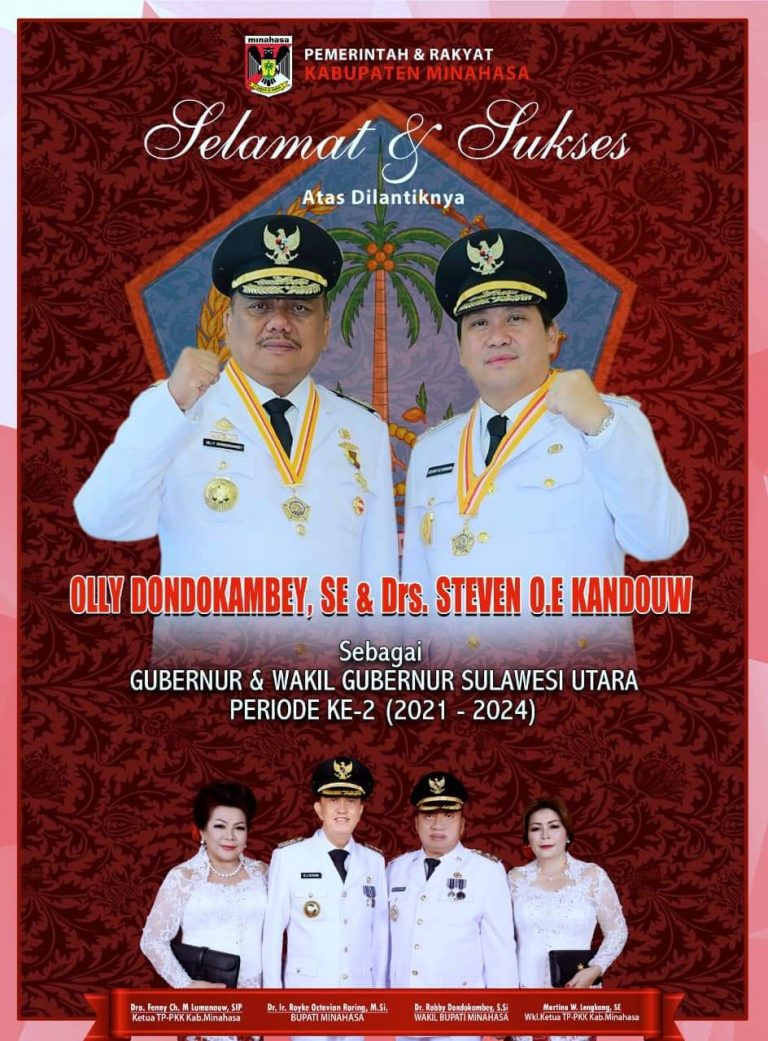 Bupati ROR, Wabup RD Ucapkan Selamat Atas Dilantiknya Gubernur Olly dan Wagub Steven