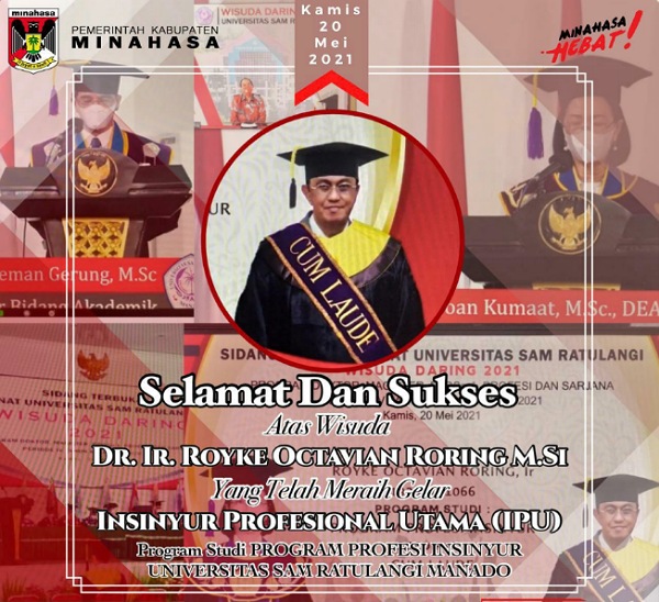 Bupati ROR Lulus Predikat Cum Laude Insinyur Profesional Utama
