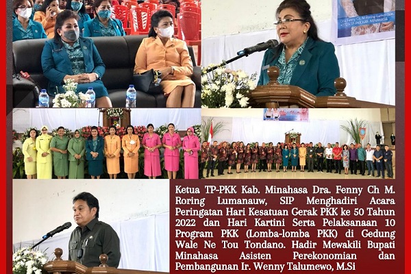 Peringati Lima Puluh Tahun Gerakan PKK, Berbagai Lomba Digelar di Minahasa
