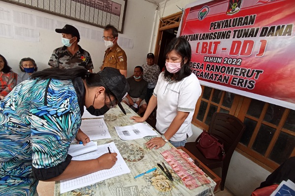 BLT Desa Ranomerut Sudah Disalurkan Tahap 1,2 dan 3