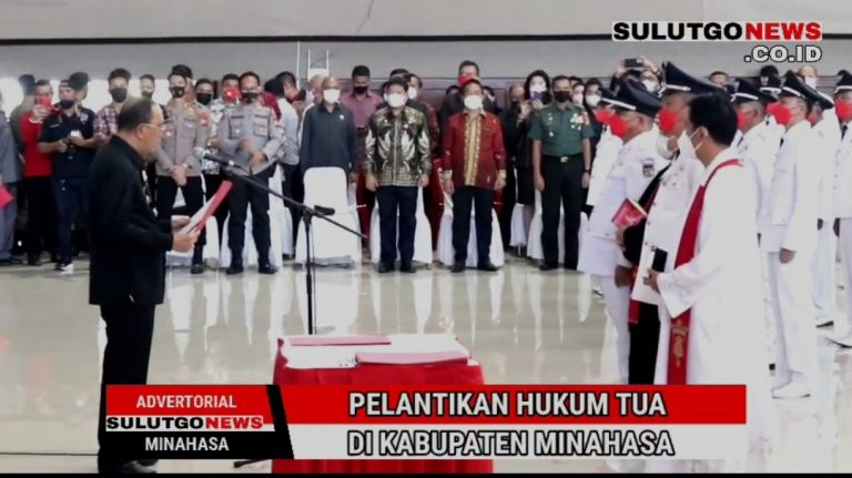 Pelantikan 98 Hukum Tua di Minahasa, dan Penandatanganan Hibah antara Polda Sulut dengan Pemkab Minahasa