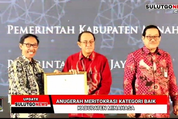 Anugerah Meritokrasi Kategori Baik Kepada Pemerintah Kabupaten Minahasa