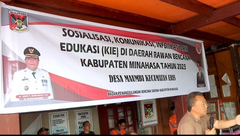 BPBD Kabupaten Minahasa Sosialisasi Penanganan Bencana di Desa Maumbi