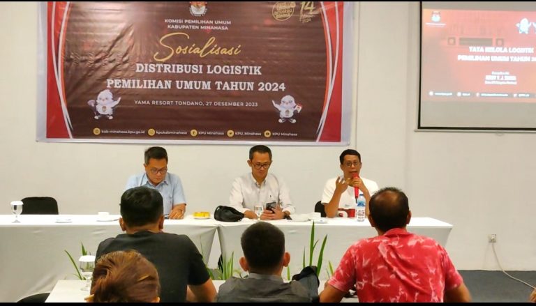 KPU Minahasa Sosialisasikan Distribusi Logistik Pemilihan Umum Tahun 2024