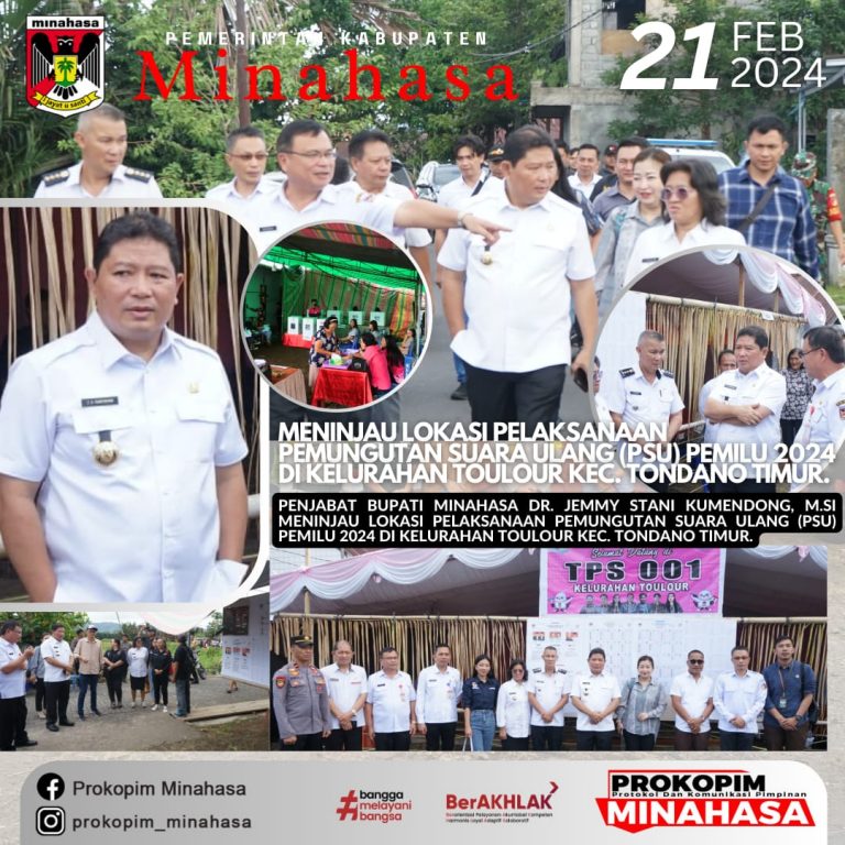 Bupati Kumendong Bersama Ketua KPU dan Bawaslu Pantau Pemungutan Suara Ulang