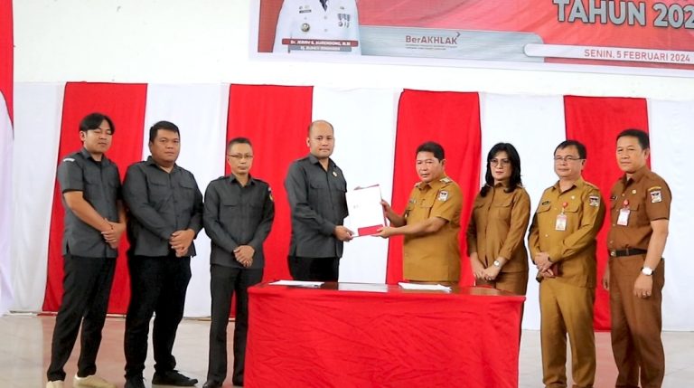 Tandatangani NPHD Dari Pemerintah Minahasa, Bawaslu Minahasa Siap Bermohon Kembali Apabila Kurang