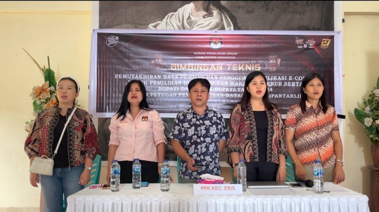 Bimtek Pemutakhiran Data Pemilih dan Penggunaan Aplikasi E Coklit di Kecamatan Eris