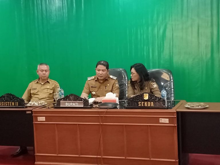 Bupati Kumendong dan Sekda Watania Ikuti Rakoor TPID