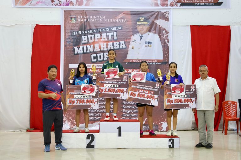 Tenis Meja Bupati Minahasa Cup Sukses Digelar