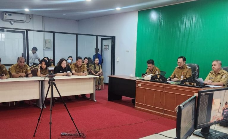 Bupati Tendean Ikuti Rakor TPID yang Oleh Kemendag R.I Membahas Harga Pangan