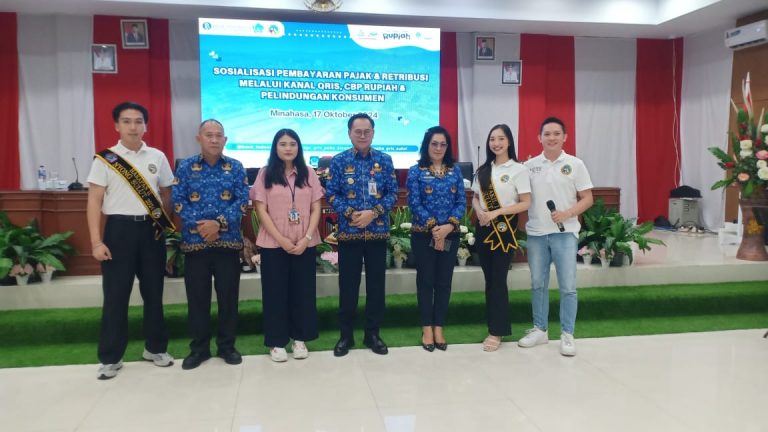 Sosialisasi Pembayaran Pajak dan Retribusi Melalui QRIS CBP Rupiah serta Pelindungan Konsumen di Minahasa