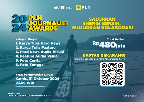 Pendaftaran PLN Journalist Award 2024 Tinggal Sebulan Lagi, Kirimkan Karya Jurnalistik Terbaikmu