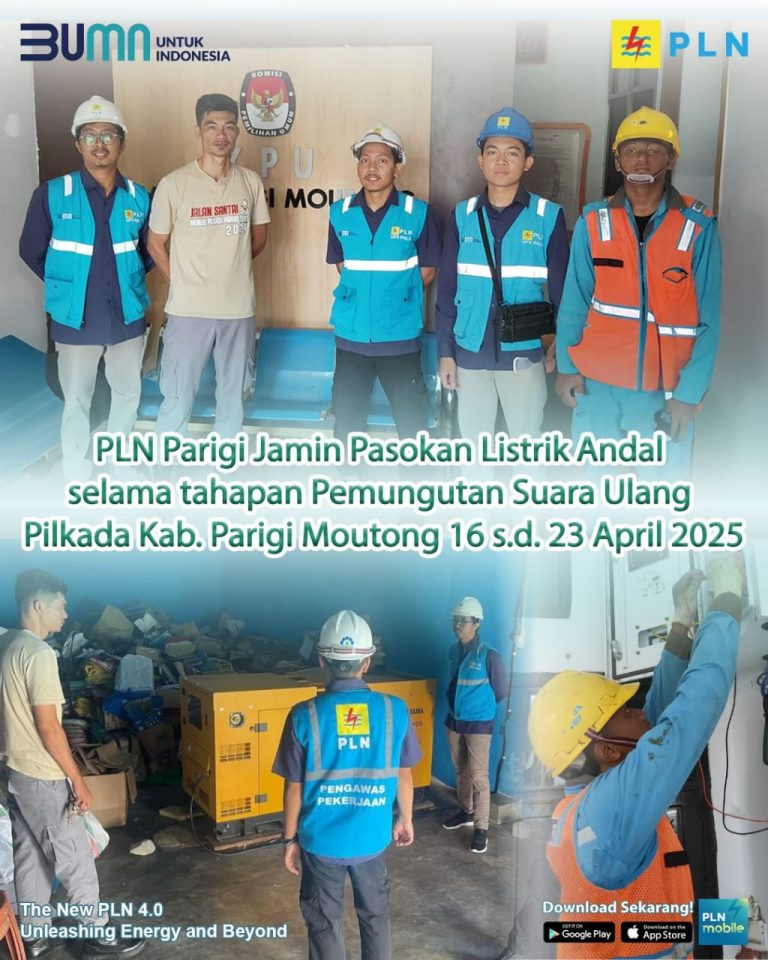 PLN Pastikan Listrik Tetap Andal Untuk Pemungutan Suara Ulang Pilkada Kabupaten Parigi Moutong