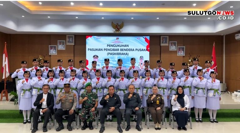 Pengukuhan Paskibraka Kabupaten Minahasa Tahun 2025