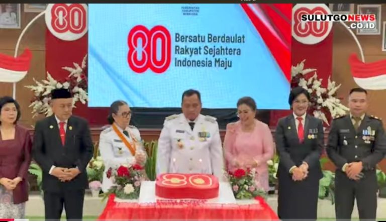 Hari Puncak Memperingati HUT Ke- 80 Proklamasi Kemerdekaan Republik Indonesia di Kabupaten Minahasa