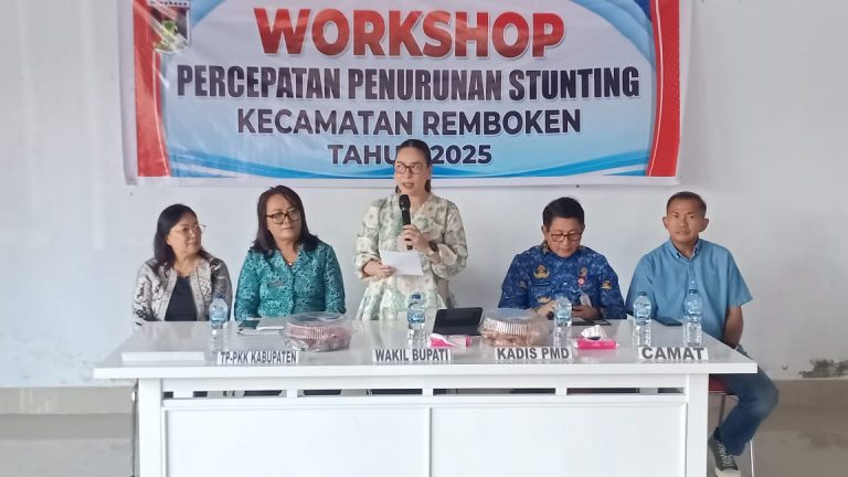 Pemerintah Minahasa Gelar Workshop Percepatan Penurunan Stunting di Kecamatan Remboken