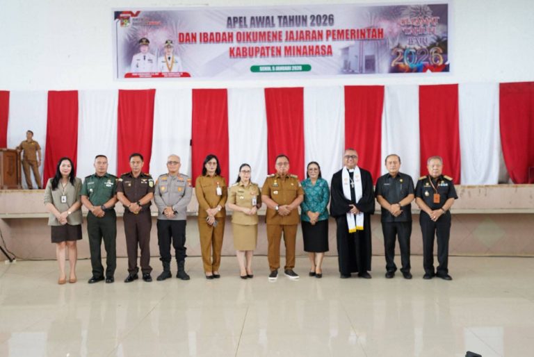 Bupati Robby Pimpin Apel Perdana Awal Tahun 2026 Dirangkaikan Ibadah Oikumene