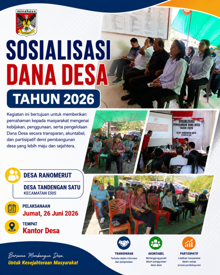 Pemerintah Desa Ranomerut Sosialisasikan Dana Desa Tahun 2026