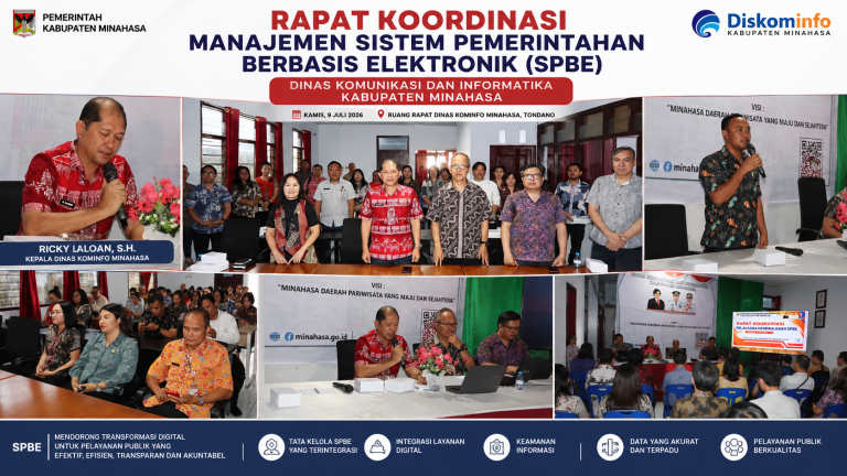 Kadis Kominfo Ricky Laloan Pimpin Rapat Koordinasi Manajemen SPBE, Perkuat Transformasi Digital di Minahasa