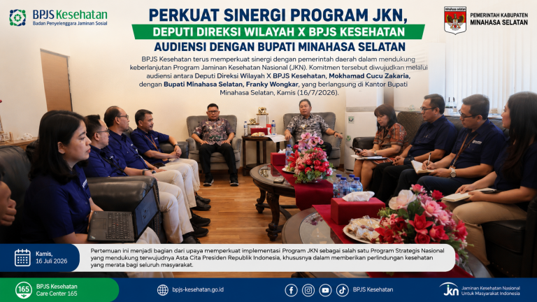 Perkuat Sinergi Program JKN, Deputi Direksi Wilayah X BPJS Kesehatan Audiensi dengan Bupati Minahasa Selatan
