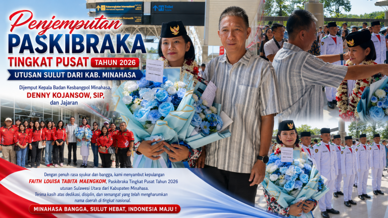 PENJEMPUTAN PASKIBRAKA TINGKAT PUSAT 2026, FAITH LOUISA TABITA MAENGKOM KEMBALI KE MINAHASA