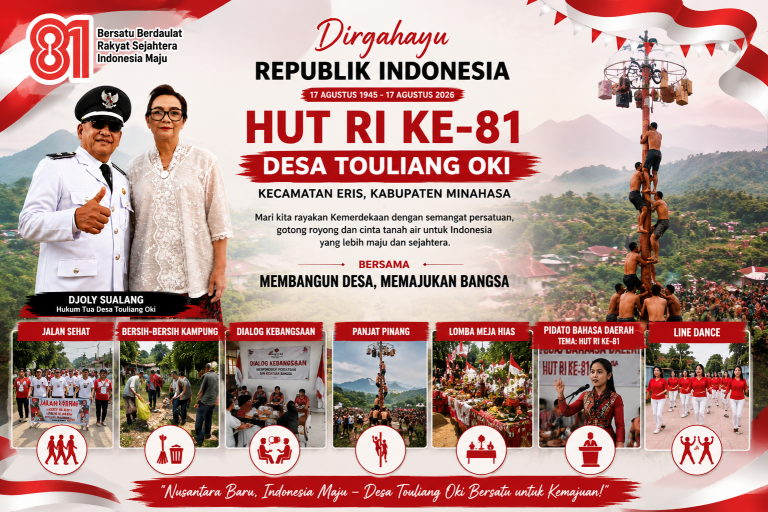 Semarak HUT ke-81 Kemerdekaan RI, Desa Touliang Oki Gelar Beragam Kegiatan Bernuansa Nasionalisme dan Kebersamaan