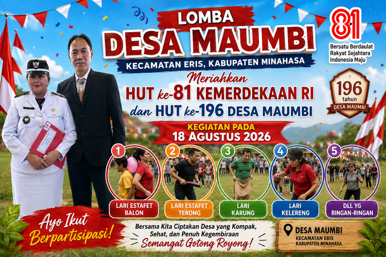 Lomba Desa Maumbi Meriahkan HUT ke-81 Kemerdekaan RI dan HUT ke-196 Desa