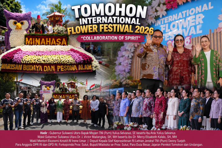 Pemerintah Minahasa Ambil Bagian dalam Tomohon International Flower Festival 2026