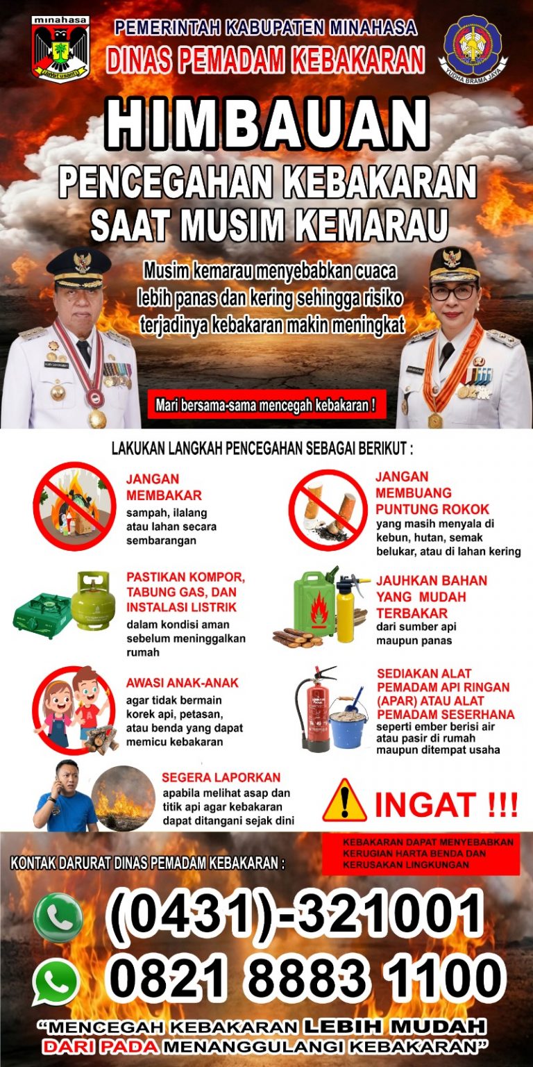 DINAS DAMKAR MINAHASA IMBAU WARGA WASPADA KEBAKARAN DI MUSIM KEMARAU