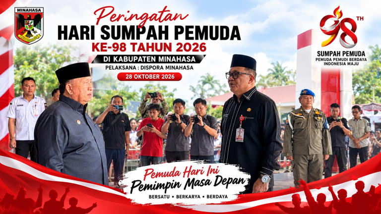 BUPATI DONDOKAMBEY IRUP HARI SUMPAH PEMUDA KE-98 DI MINAHASA